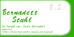 bernadett stuhl business card